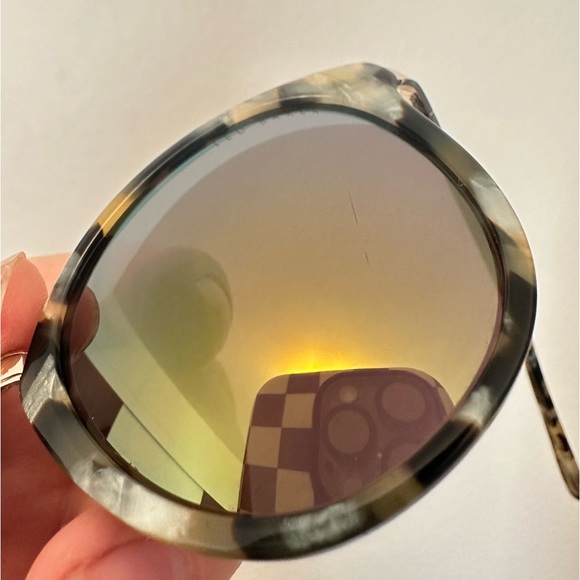 Ted Baker Tortise Shell Green Reflective Sunglasses main image 4